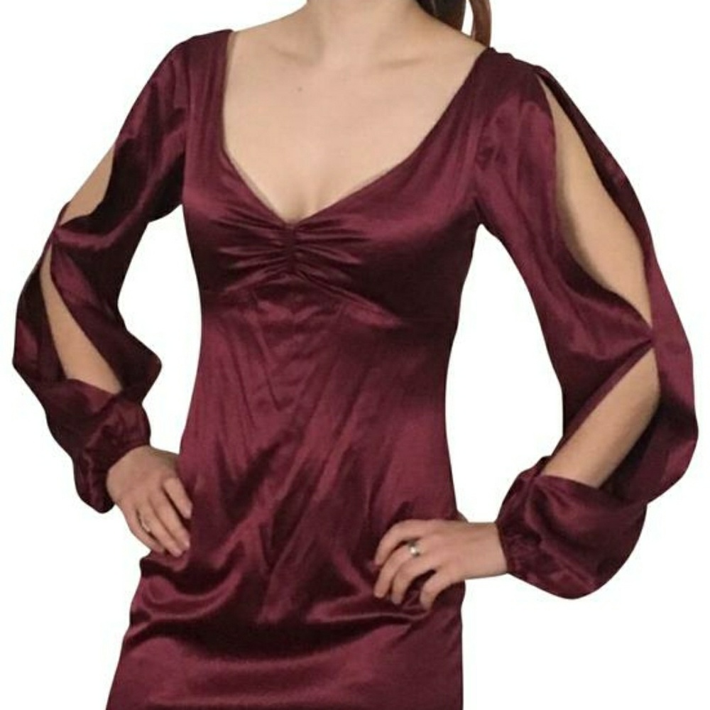 Guess Collection Burgundy Party Holiday Dress